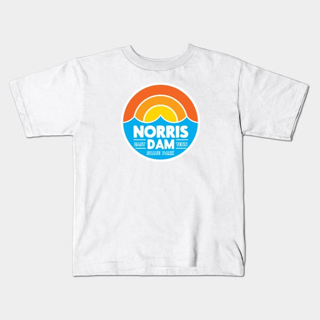 Norris Dam Sunset Design Kids T-Shirt by jepegdesign